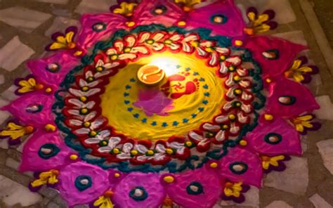 Diwali Simple Rangoli Design Photo 2023