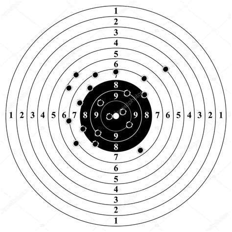 Cible classique avec trous de balle — Image vectorielle mas0380 ...