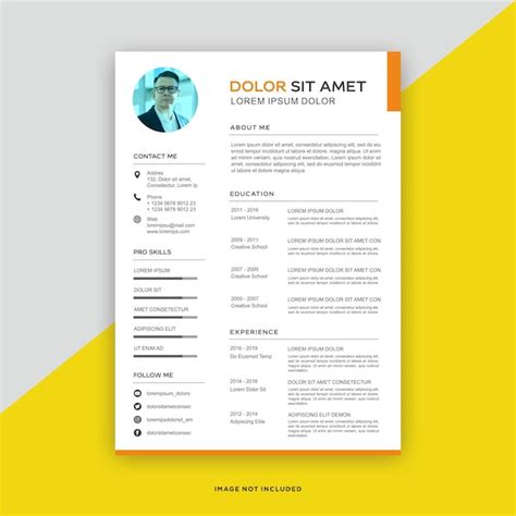 Premium Vector Professional Curriculum Vitae Template