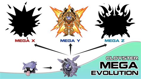 Full Gen 1 Mega Pokémon Cloyster Mega Evolutions X Y Z Youtube