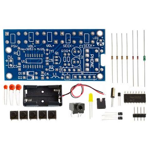 Fm Receiver Kit Mhz Stereo Digital Chip Hex Headphone Jack