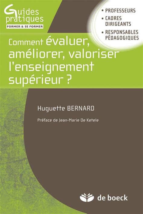 Comment évaluer Améliorer Valoriser Lenseignement Supérieur De