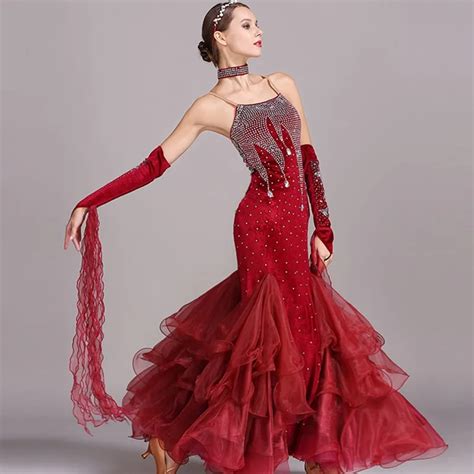 ballroom dancing dress standard dresses modern dance costume luminous ...