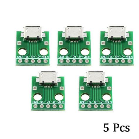 Business And Industrial Usb Connectors 5pcs Micro Usb To Dip Adapter 5pin Female Connector B Type