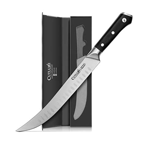 Cutluxe Butcher Knife 10″ Cimeter And Breaking Knife Forged High