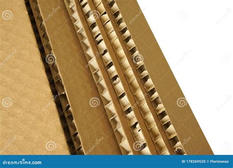 Sheets Of Brown Corrugated Cardboard Used For Filling In Fragile