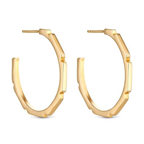 Simply Silver 12ct Yellow Gold Plated Sterling Silver 925 Shard Hoops