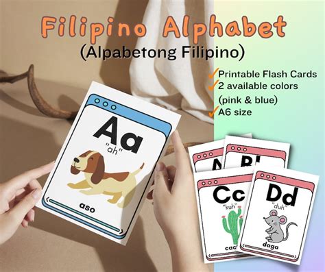 Filipino Alphabet Alpabetong Filipino Digital Flashcards Etsy