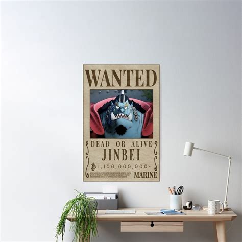 Jinbei Wanted Poster Post Wano Updated Bounty Poster One Piece Poster