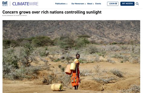 ‘concern Grows Over Rich Nations Controlling Sunlight ‘blocking The