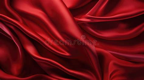 Vibrant Red Silk Fabric Abstract Illustration Stock Illustration