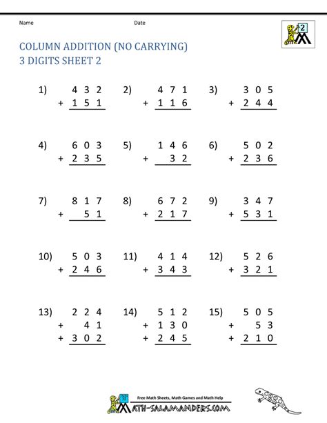 Print 2nd Grade Math Worksheets