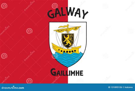 Flag of County Galway is a County in the West of Ireland Stock Photo - Image of eire, allegiance ...