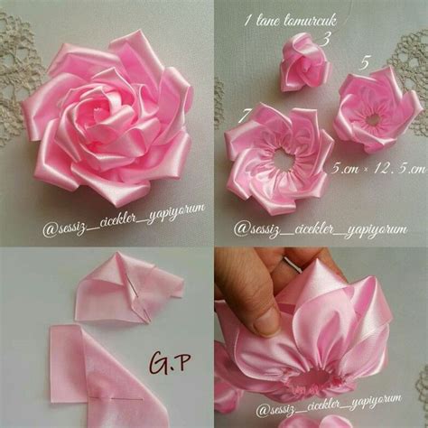 Como Fazer Uma Rosa De Origami Fita Passo A Passo Para Iniciantes