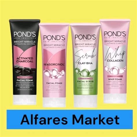 Jual Pond S Bright Miracle Ultimate Clarity Pure Bright Charcoal Niasorcinol Whip Facial Foam