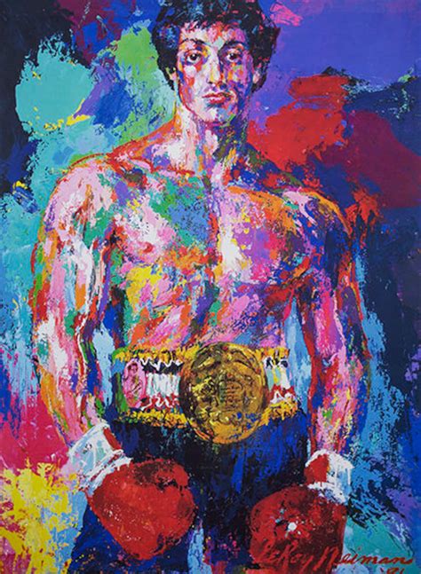 Rocky Balboa Replica Leroy Neiman Boxing Canvas Art Etsy