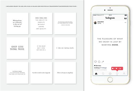 60 Minimalism Instagram Posts Minimalism Social Media Posts Etsy