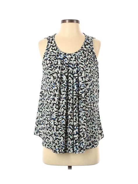 Apt 9 Sleeveless Blouse Gray Print Tops Size X Small