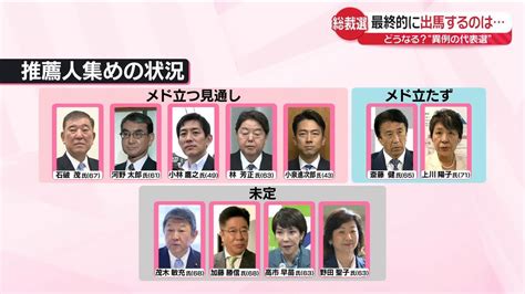 【解説】異例の総裁選 1派閥から2人の名前も“候補者11人”を独自分析（2024年8月19日掲載）｜日テレnews Nnn