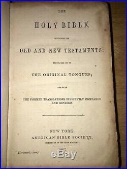 Early 1800s Lot Of (7)Rare Antique Holy Bibles | Early Rare Antique