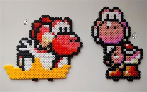 Yoshis From Ironing Beads WITH STAND Perler Nintendo SNES Etsy Iron