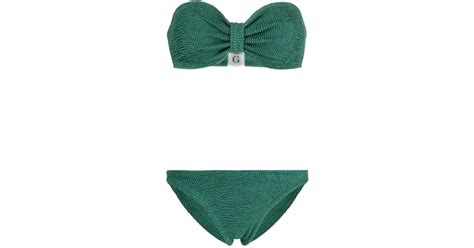 Hunza G Jean Bikini Set In Green Lyst