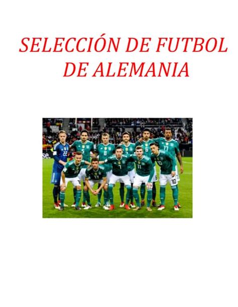 Selección De Fútbol De Alemania Pdf