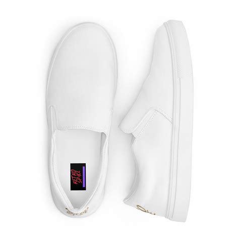 Men’s “Sexy In White” slip-on Retros – Retro Space Shop