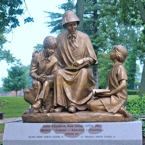 Metal Bronze Catholic Religious Saint Elizabeth Ann Seton Statue