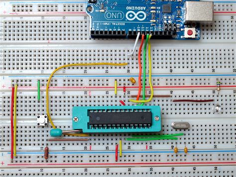 Breadboard Bootloader Burning Arduino On Atmega 328 TQFP DIP