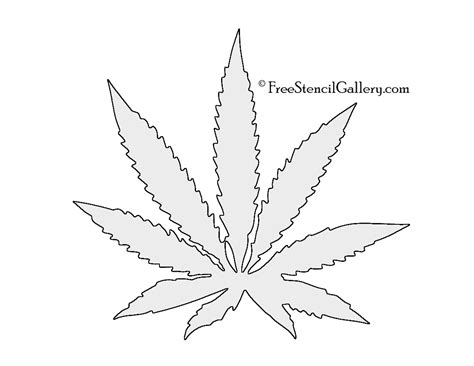 Cannabis Pot Leaf Stencil | Free Stencil Gallery