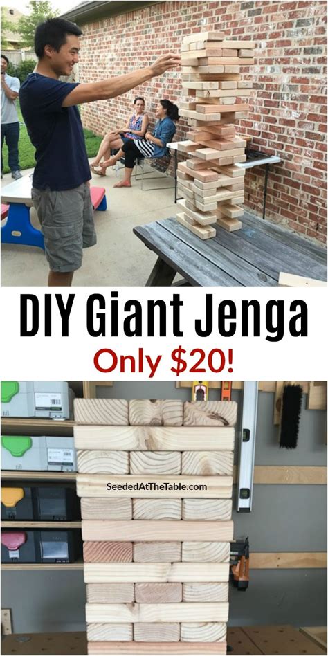 Make Your Own Giant Jenga Backyard Game With Just 20 And 2 Hours