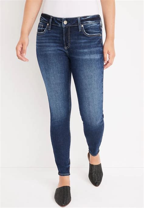 Silver Jeans Co® Elyse Skinny Curvy Mid Rise Jean Maurices