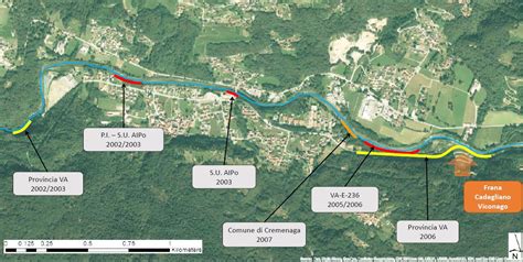 Frana Di Cadegliano Viconago Fiume Tresa Progetto Italia Svizzera