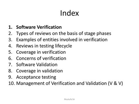 Verification And Validation Ppt