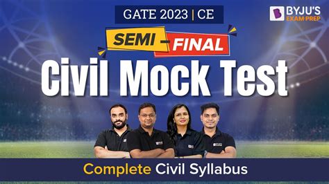 GATE 2023 Civil Engineering GATE LIVE Civil CE Mock Test BYJU S