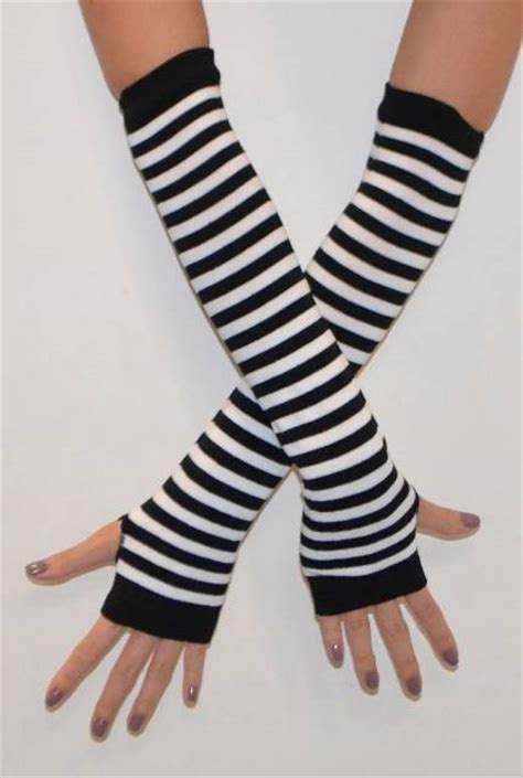 New Emo Punk Rock Long Sleeve Fingerless Warm Arm Warmers Gloves