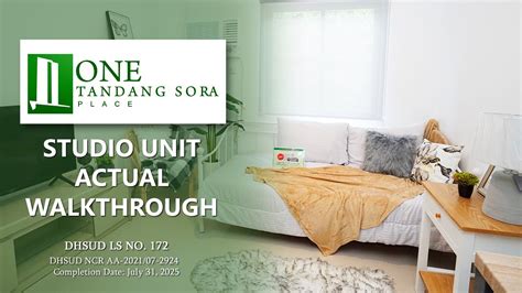 One Tandang Sora Place Studio Unit Actual Walkthrough Video Youtube