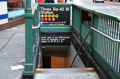 New York Subway Station Entrance Aff Subway York Entrance