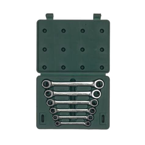 ZESTAW KLUCZE OCZKOWE Z GRZECHOTKĄ 8 19 SATA 09025 Toolbox