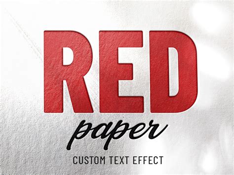 Freebies Red Paper Photoshop Text Effect By Bamas Satria Rahman On