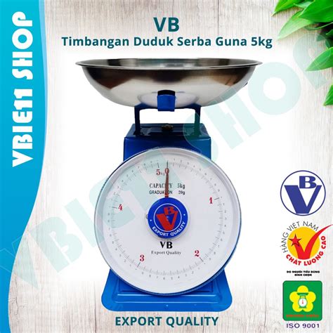 Jual Timbangan Serbaguna 5kg Besi Stainless Jarum Analog Manual Duduk