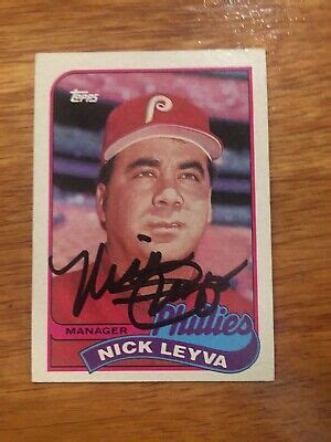 Nick Leyva Autographed Signed Card Philadelphia Phillies 1989 Topps 74