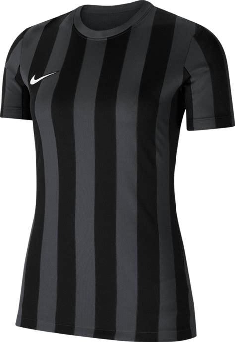 Nike Division IV Striped Short Sleeve Jersey Women Anthracite Black