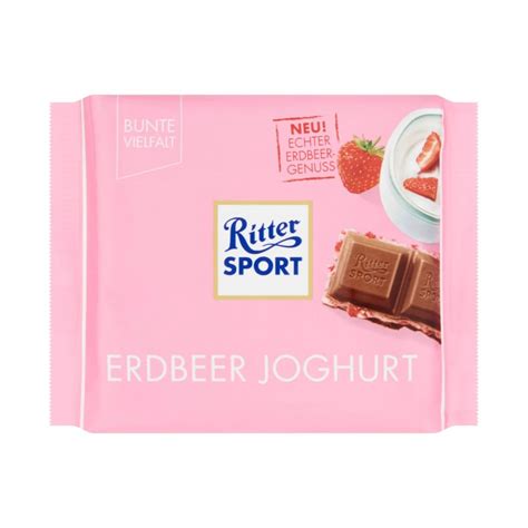 X Original German Ritter Sport Strawberry Yogurt Chocolate Bar G