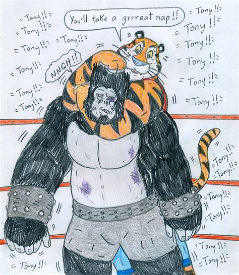 Wrestling Tony Tiger Vs Gorilla Boss By Jose Ramiro On Deviantart