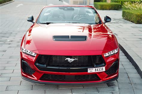 Rent Mustang Gt New Gen Red Convertible In Dubai Convertible Octane