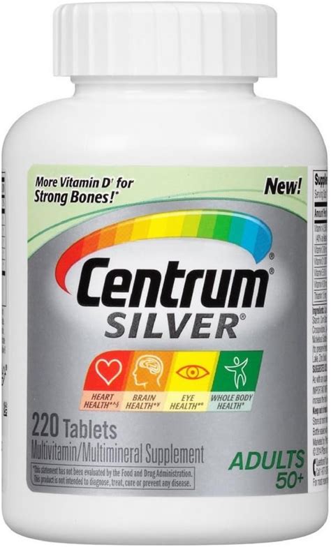 Th Centrum Silver Multivitamins For Men Over 50 Multimineral Supplement 275 Ct