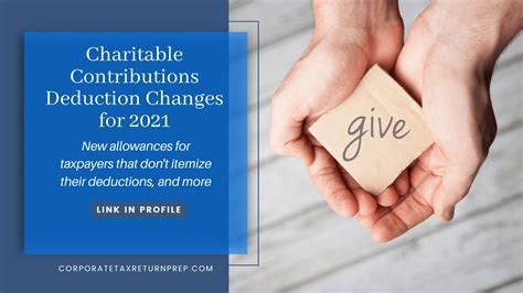 Charitable Contributions Deduction Liberalized For 2021 Corporate Tax