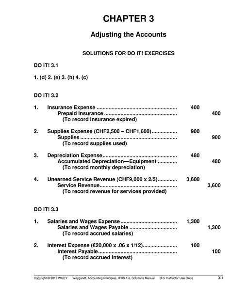 Chapter Solution Copyright Wiley Weygandt Accounting